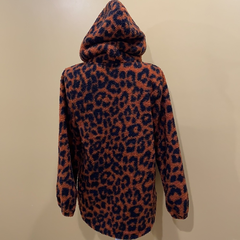 LOFT Leopard Print Sherpa Hoodie - Picture 5 of 11